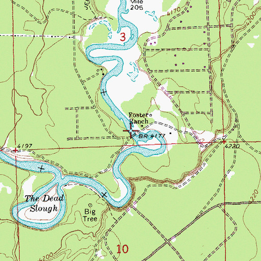 Topographic Map of Foster Ranch, OR