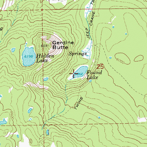 Topographic Map of Found Lake, OR
