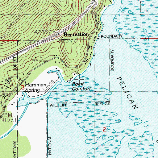 Topographic Map of Fourmile Creek, OR