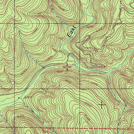 Topographic Map of Fourth of July Creek, OR