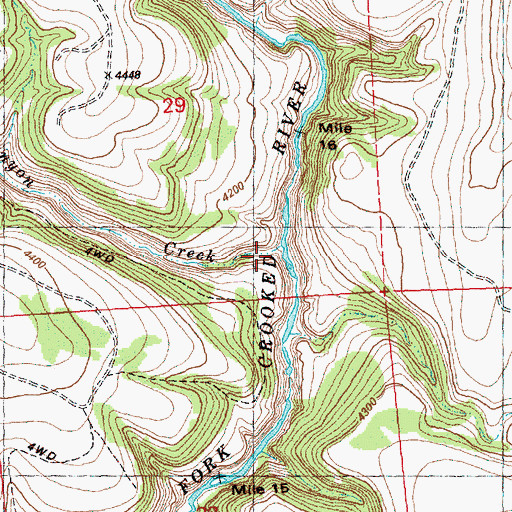Topographic Map of Fox Canyon Creek, OR
