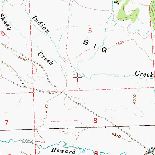 Topographic Map of Fox Creek, OR