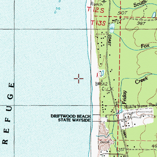 Topographic Map of Fox Creek, OR