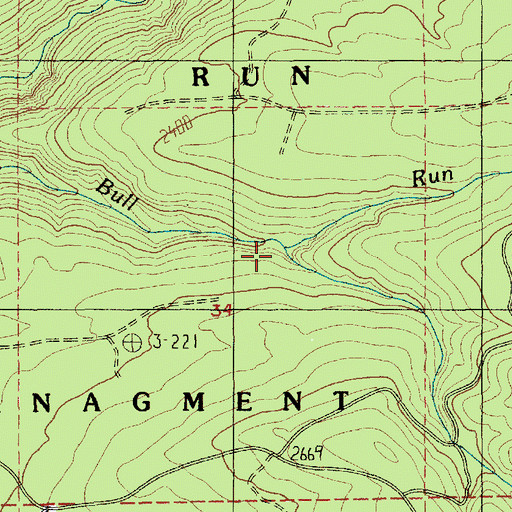 Topographic Map of Fox Creek, OR