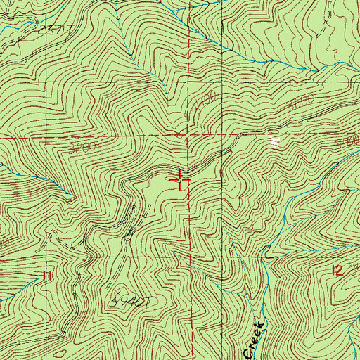 Topographic Map of Fox Creek Trail, OR