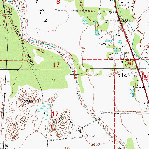 Topographic Map of Slavin Wash, AZ