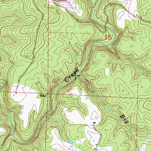 Topographic Map of Big Branch, AL