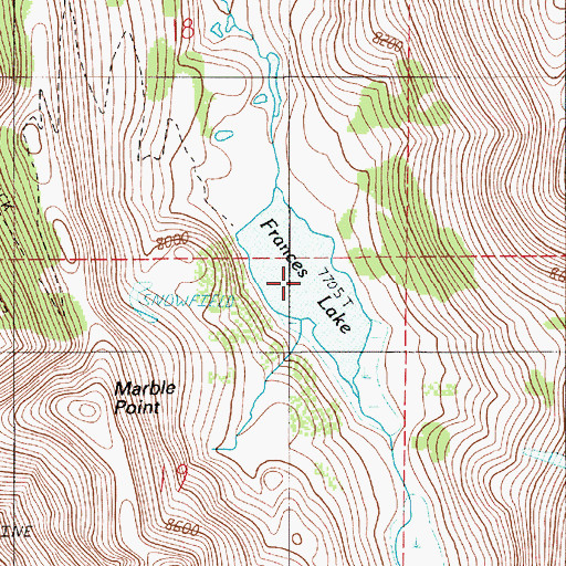 Topographic Map of Francis Lake, OR