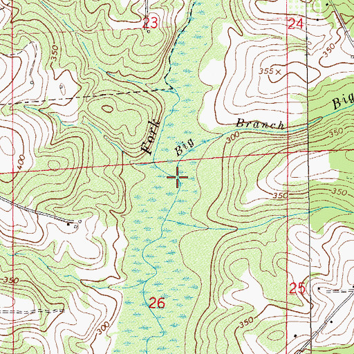 Topographic Map of Big Branch, AL