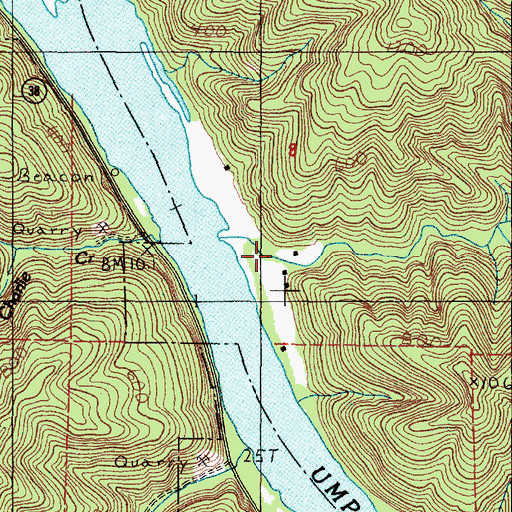 Topographic Map of Franklin Creek, OR