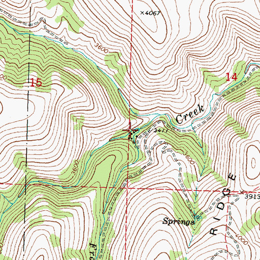 Topographic Map of Frazier Creek, OR
