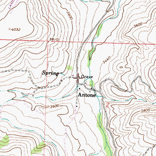 Topographic Map of Fred Creek, OR