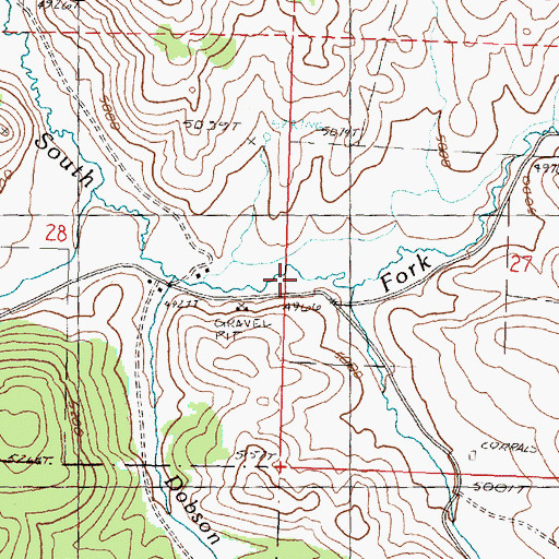 Topographic Map of Freeman Creek, OR