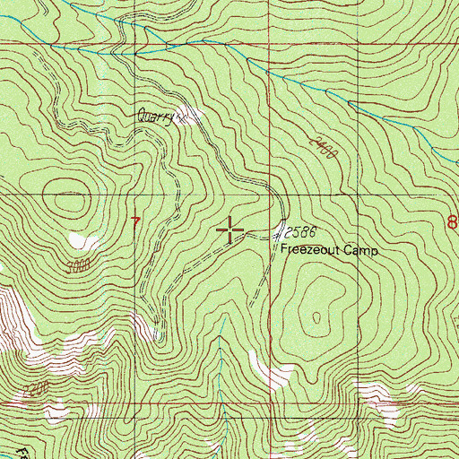 Topographic Map of Freezeout Camp, OR