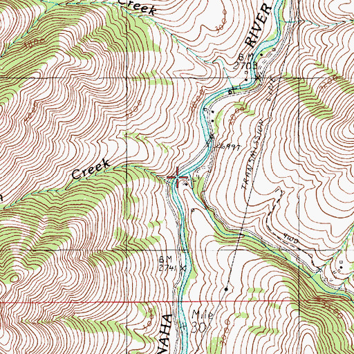 Topographic Map of Freezeout Creek, OR