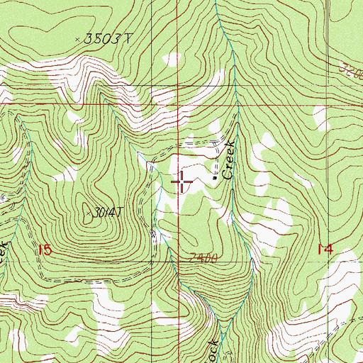 Topographic Map of Freezeout Trail, OR
