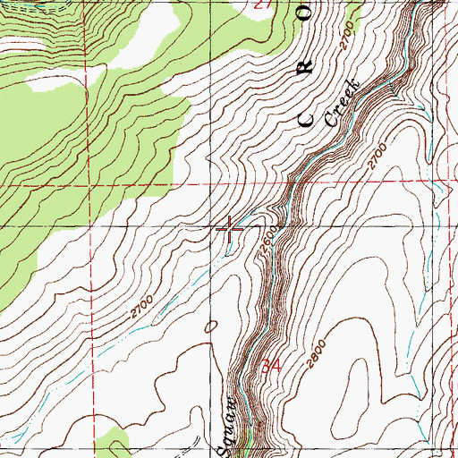 Topographic Map of Fremont Canyon, OR