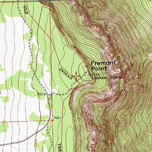 Topographic Map of Fremont Point, OR