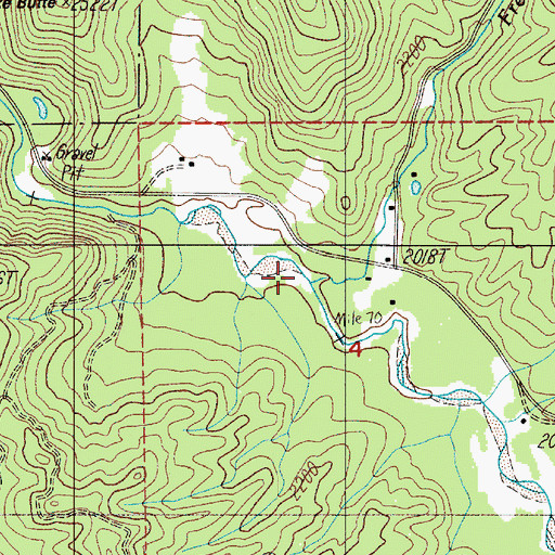 Topographic Map of French Creek, OR