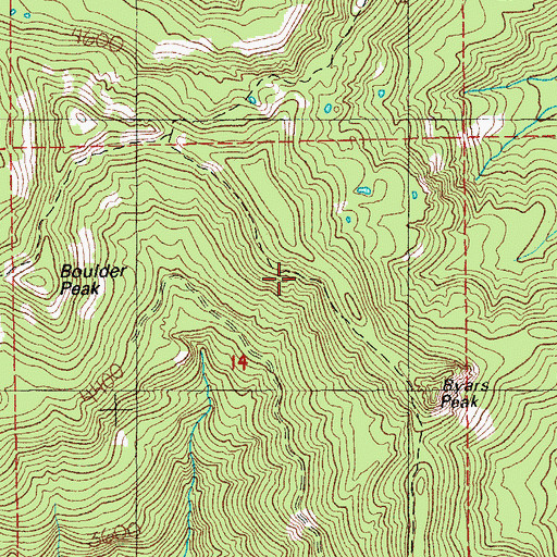 Topographic Map of French Creek Trail, OR