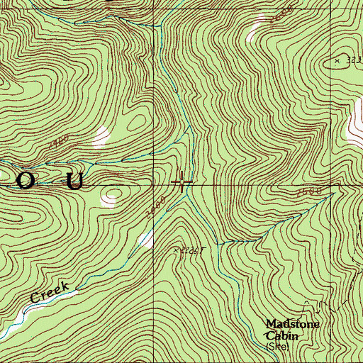 Topographic Map of Fresno Creek, OR