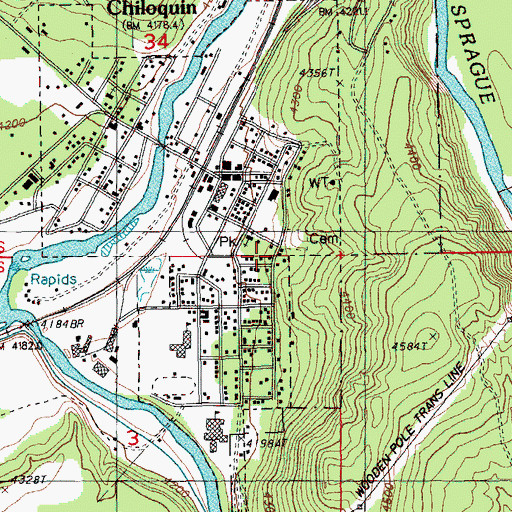 Topographic Map of Friendship Cemetery, OR