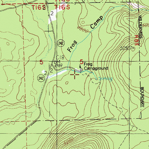 Topographic Map of Frog Camp (historical), OR