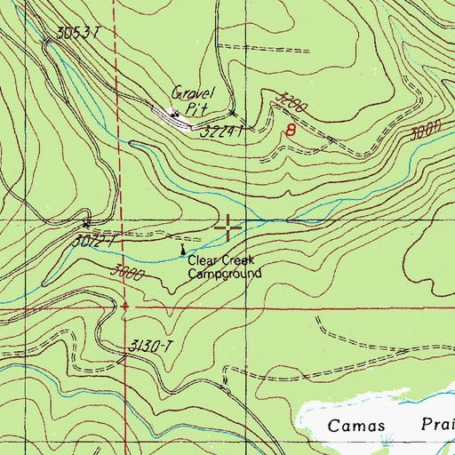 Topographic Map of Frog Creek, OR