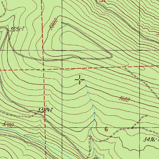 Topographic Map of Frog Creek Trail, OR