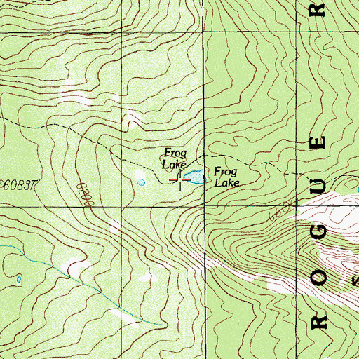 Topographic Map of Frog Lake, OR