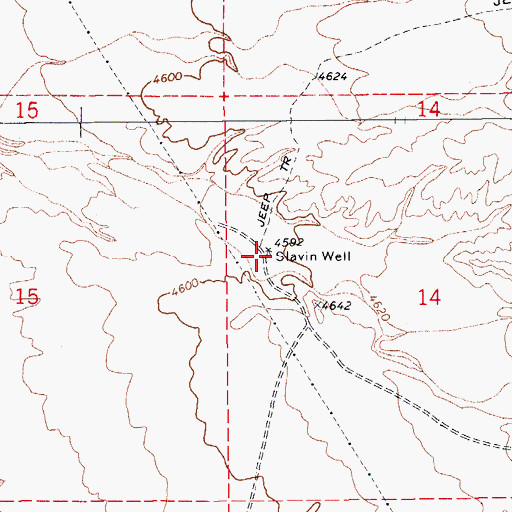 Topographic Map of Slavin Well, AZ