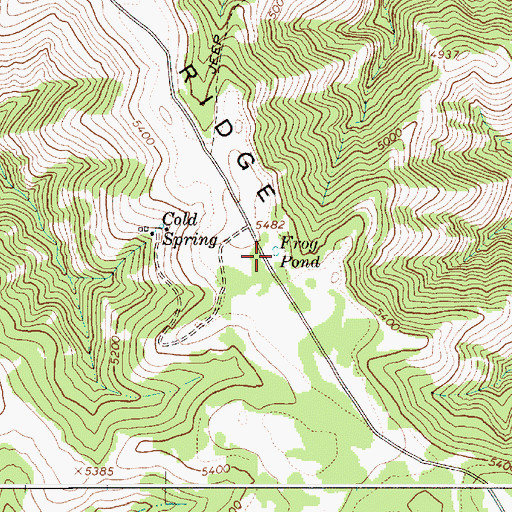Topographic Map of Frog Pond, OR