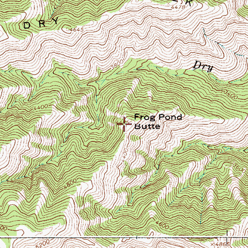 Topographic Map of Frog Pond Butte, OR