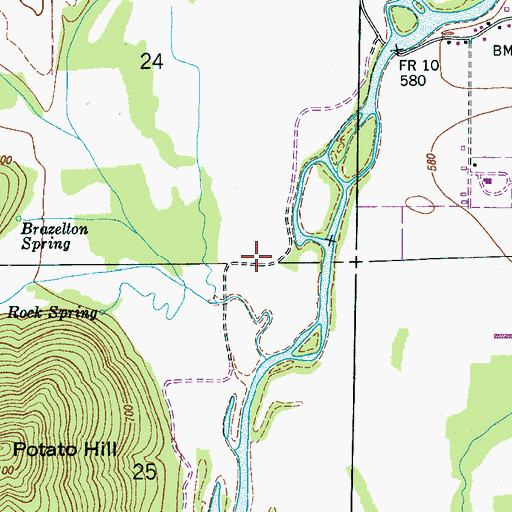 Topographic Map of Big Cove, AL