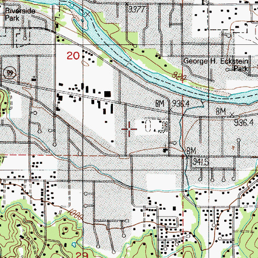 Topographic Map of Fruitdale Elementary School, OR