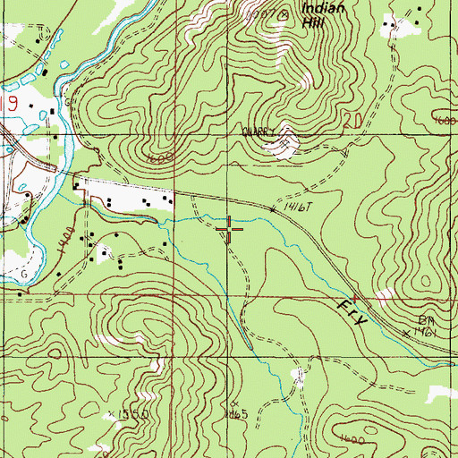Topographic Map of Fry Gulch, OR
