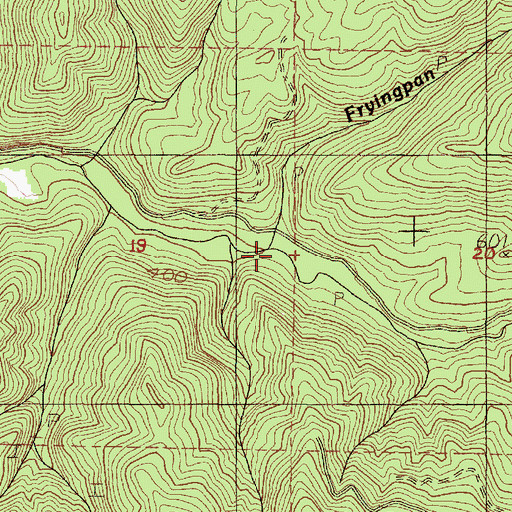Topographic Map of Fryingpan Creek, OR