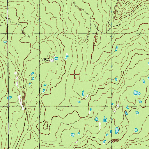 Topographic Map of Fuji Mountain Trail, OR