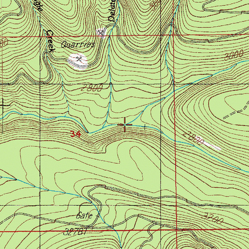 Topographic Map of Furnish Creek, OR