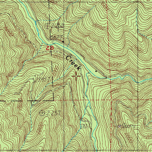 Topographic Map of Galena Creek, OR