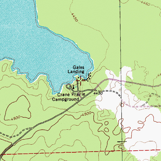 Topographic Map of Gales Landing, OR