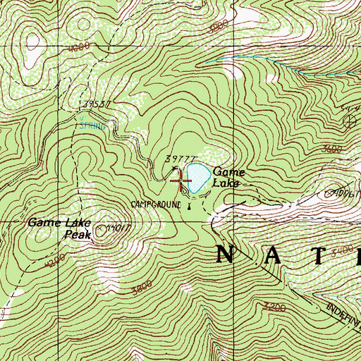 Topographic Map of Game Lake, OR