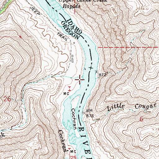 Topographic Map of Garden Creek, OR