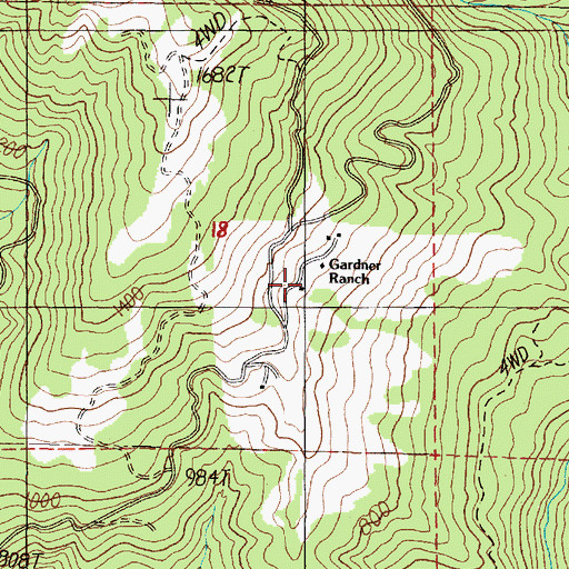 Topographic Map of Gardner Ranch, OR
