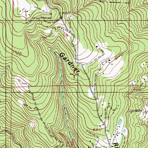 Topographic Map of Gardner Ridge, OR