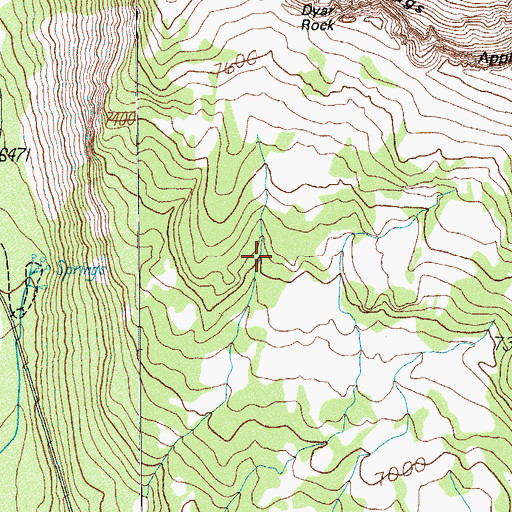 Topographic Map of Garfield Peak Trail, OR