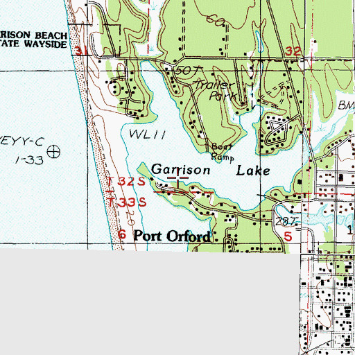Topographic Map of Garrison Lake, OR