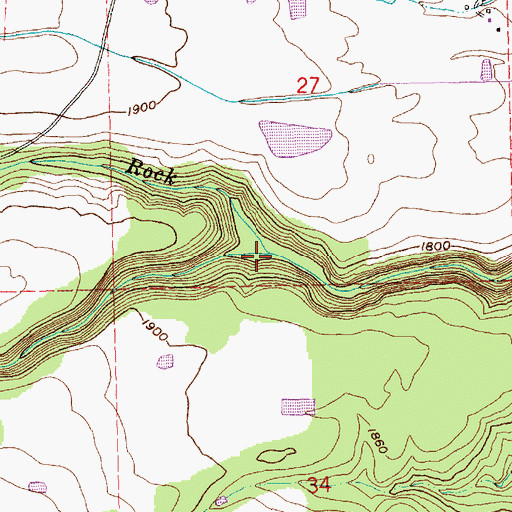Topographic Map of Gate Creek, OR