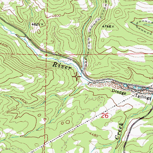 Topographic Map of Geiser Creek, OR