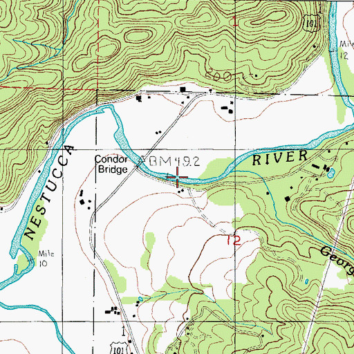 Topographic Map of George Creek, OR